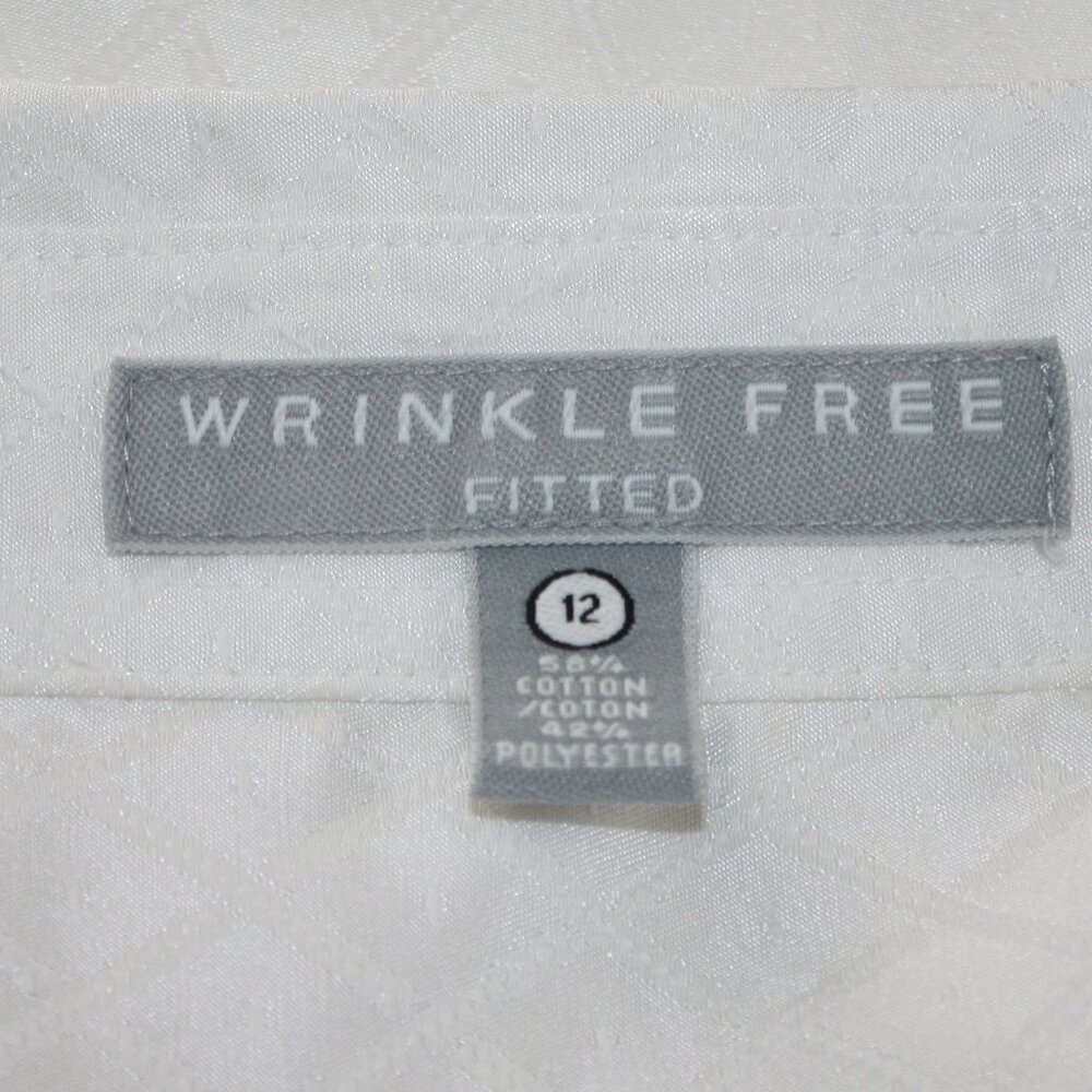 Pendleton White Button Down Blouse Size 12 - image 7